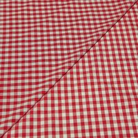 Popeline tissé-teint vichy - Rouge