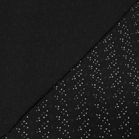 Double gaze 100% coton brodée ajourée - Marguerite noir