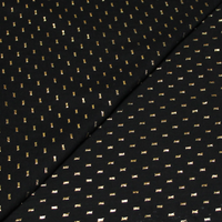 Double gaze 100% coton - Rectangle doré fond noir