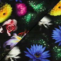 Jersey imprimé coton & élasthanne - Fleurs colorées