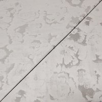 Gabardine coton & élasthanne - Floral gris brillant