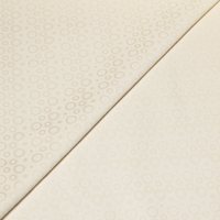 Gabardine coton & élasthanne - Rond hétérogène ton-sur-ton blanc cassé