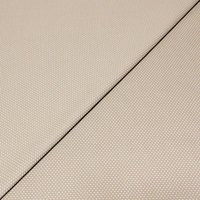Gabardine sergé croisé coton & élasthanne - Petits losanges blancs sur fond beige