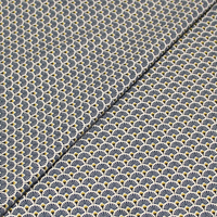 Cretonne 100% coton - Éventail marine