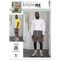 Patron KnowMe 2117.A (38-52) - Ensemble pour hommes : hauts en tricot et shorts avec détails fonctionnels