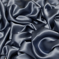 Satin 100% soie - Bleu gris