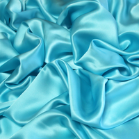 Satin 100% soie - Bleu azur