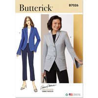 Patron Butterick 7026 K5 (36-44) - Vestes à col châle et manches fendues