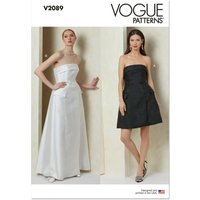 Patron Vogue 2089/R5 (42-50) - Robe bustier moulante à effet sculptant