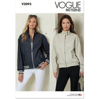 Patron Vogue 2093/Y5 (46-54) - Vestes zippées à col droit et poches à rabats