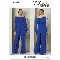 Patron Vogue 2098/B5 (36-44) - Haut moulant à manches hors épaule et pantalon à jambes larges