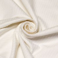 Velours côtelé 300 raies à côtes irrégulières 100% coton - Blanc cassé