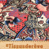 Jersey imprimé 100% coton - Jardin Méditerranéen