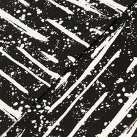 Jersey coton peigné & élasthanne – Coup de pinceau fond noir