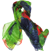 Carré mousseline 100% soie - Végétation ardente