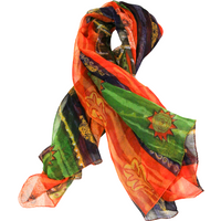 Carré mousseline 100% soie - Chemin sauvage