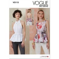 Patron Vogue 2112/U5 (44-52) - Top à basque dos nu ou col halter