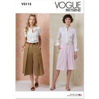 Patron Vogue 2115/Y5 (46-54) - Short large taille haute deux longueurs