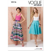 Patron Vogue 2116/U5 (44-52) - Jupe peplum mi‑genou ou midi