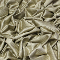 Satin soie & laine jacquard - Zigzag champagne