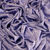 Satin 100% soie jacquard - Liane mauve