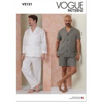 Patron Vogue 2121 (46-68) - Pyjama homme chemise et bas