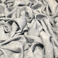 Satin crinckle 100% soie jacquard - Laure gris