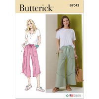 Patron Butterick 7043 (34-52) - Pantalon pull‑on décontracté