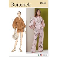 Patron Butterick 7045 Y5 (46-54) - Top boutonné & bas coordonnés