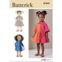 Patron Butterick 7049 (1/2-4) - Robe bébé boutonnée