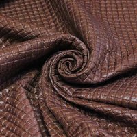 Tissu matelassé - Carreaux marron