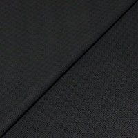 Satin mat coton & élasthanne - Damier gris fond noir