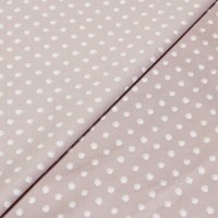 Satin coton & élasthanne - Pois tacheté fond rose