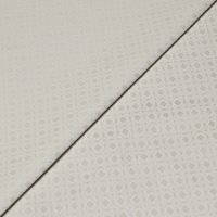 Satin coton & élasthanne - Losanges quadrillé fond blanc cassé