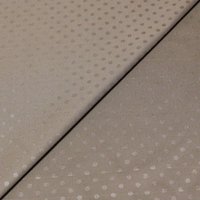 Gabardine coton & élasthanne - Pois brillants marron