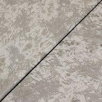 Gabardine coton & élasthanne - Motif abstrait brillant sur fond taupe