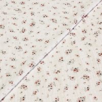 Double gaze 100% coton - Fleurs d'été fond blanc