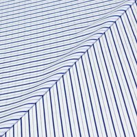 Popeline 100% coton - Rayure alternée bleu
