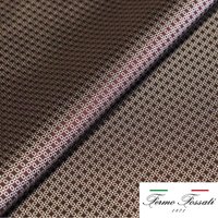 Jacquard 100% soie - Chaîne rectangulaire blanc fond bordeaux