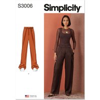 Patron Simplicity 3006.Y5 (46-54) - Pantalon wrap avant, ceinture & poches