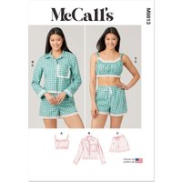 Patron McCall's 8613.A (32-54) - Bralette, Chemise et Short Coordonnés