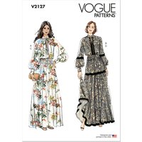 Patron Vogue 2127/H5 (34-42) - Haut volanté et jupe longue à volants