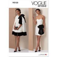 Patron Vogue 2133/U5 (44-52) - Cape courte & robe ajustée avec nœud amovible