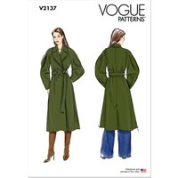 Patron Vogue 2137/Y5 (46-54) - Trench-coat double boutonnage avec ceinture