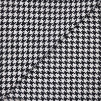 Tweed 100% laine - Pied-de-poule noir et blanc