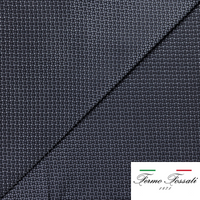 Jacquard 100% soie - Motif géométrique gris anthracite