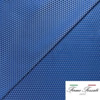 Jacquard 100% soie - Crochet bleu fond bleu