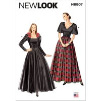 Patron New Look 6807 - Robes de soirée longues