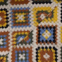 Laine bouillie - Granny square fond écru