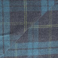 Flanelle de laine clan - Canard & gris